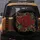 Majestic Deep Red Rose Golden Baroque Filigree Lush Green Leaves Home Decor Gift Spare Tire Cover - 5
