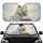 White Lion Jesus Bible Jeweled Cross Golden Crowns - Christian Devotion Gift Car Sunshade - 1