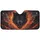 Snarling Black Wolf Head Glowing Yellow Eyes Fiery Smoke - Wildlife Lover Gift Car Sunshade - 3