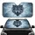 Snarling Wolf Head Bared Fangs Glowing Eyes Crystal Ice Shards Frosty Mist - Wildlife Lover Gift Car Sunshade - 1