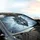 Snarling Wolf Head Bared Fangs Glowing Eyes Crystal Ice Shards Frosty Mist - Wildlife Lover Gift Car Sunshade - 6