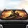 Powerful Leopard Sunglasses Gold Chain Harness Desert Sunset - Wildlife Lover Gift Car Sunshade - 4
