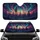 Psychedelic Aurora Night Sky Silhouetted Pine Forest - Fantasy Lover Gift Car Sunshade - 1