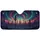Psychedelic Aurora Night Sky Silhouetted Pine Forest - Fantasy Lover Gift Car Sunshade - 3