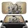 Majestic White Lion Peony Floral Blue Butterflies - Wildlife Lover Home Decor Gift Car Sunshade - 1