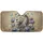 Majestic White Lion Peony Floral Blue Butterflies - Wildlife Lover Home Decor Gift Car Sunshade - 3