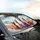 Charming Fluffy Alpacas Rolling Hills Mountains - Alpaca Lover Gift Car Sunshade - 6