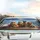 Tabby Cat Golden Retriever Dog Winter Mountain Road Trip - Pet Lover Travel Essentials Car Sunshade - 5