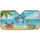 Cheerful Dolphin Snorkel Crab Tropical Beach - Beach Lover Summer Vacation Gift Car Sunshade - 3
