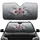 Blush Pink Blooming Flowers Charcoal Smoke Swirls - Home Decor Gift Car Sunshade - 1