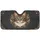 Striped Tabby Cat Emerald Eyes Botanical Paw Prints - Home Decor Gift for Cat Lover Car Sunshade - 3