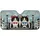Tuxedo Cats Fuchsia Bow Royal Blue Bow Cityscape - Cat Lover Home Decor Gift Car Sunshade - 3