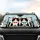 Tuxedo Cats Fuchsia Bow Royal Blue Bow Cityscape - Cat Lover Home Decor Gift Car Sunshade - 4