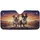 Fawn Bulldog Boston Terrier Puppy Highway Sunset - Road Trip Dog Lover Gift Car Sunshade - 3