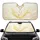 White Stag Fiery Golden Antlers Golden Glow - Wildlife Lover Gift Car Sunshade - 1