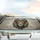 Lion Head Golden Emblem Piercing Golden Eyes Swirls Dust Motes Home Decor Gift Car Sunshade - 5