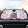 White Lion Pink Mane Golden Embellishments Celestial Sky - Fantasy Lover Gift Car Sunshade - 4