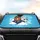 Brown Bear Pilot Rabbit Aviator Gold Glasses Sky Stars - Everyday Adventure Gift Car Sunshade - 4
