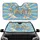 Skeletons Driving Car Interior Steering Wheel Cactus Clouds - Car Lover Home Decor Gift Car Sunshade - 1