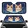 Two Tabby Cats Cosmic Stars Planetary Horizon - Cat Lover Travel Essentials Gift Car Sunshade - 1