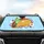 Green Frog in Golden Taco with Red Tomatoes Onion Rings - Frog Lover Gift Car Sunshade - 4