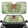 Panda Bears Treehouse Bamboo Pink Orange Yellow Blossoms Green Hills - Wildlife Lover Gift Car Sunshade - 1