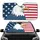 Bald Eagle American Flag Independence Day Gift for Veterans Car Sunshade - 1