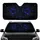 Black Panther Face Glowing Sapphire Eyes Jungle Tribal Markings - Car Interior Gift Car Sunshade - 1