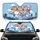 Smiling Bulldog American Flag Steering Wheel - Independence Day Car Decor for Dog Lover Car Sunshade - 1