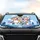 Smiling Bulldog American Flag Steering Wheel - Independence Day Car Decor for Dog Lover Car Sunshade - 4