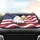 Bald Eagle American Flag - Wildlife Lover Independence Day Gift for Proud Americans Car Sunshade - 4
