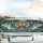 Roaring Tiger Head Sharp Fangs Golden Eyes Rock Mountain - Wildlife Lover Gift Car Sunshade - 5