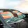 Friendly Waving Brown Bear Ocean Waves Sky Sun Rays - Travel Essentials Car Sunshade - 6