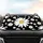 Large White Daisy Golden Yellow Center Floral Edge-to-Edge - Everyday Flower Decor Car Sunshade - 4