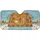 Orange Tabby Cats Driving Autumn Leaves Car - Road Trip Cat Lover Gift Car Sunshade - 3