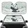 Loving Panda Family Winter Evergreen Snow - Wildlife Lover Gift Car Sunshade - 1