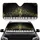 Piano Keys Music Staff Treble Clef Notes Soundwaves - Music Lover Gift Car Sunshade - 1