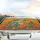 Calavera Skeletal Couple Marigold Flowers - Dia de los Muertos Gift for Folk Art Lover Car Sunshade - 5