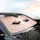 Art Deco Glitter Eyes Liquid Metal Drip Filigree - Everyday Accessory Car Sunshade - 6