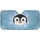 Large-Eyed Penguin Face Ice Crystal Snowflakes Winter Decor Gift for Winter Lover Car Sunshade - 3