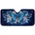 Blue Butterfly Cherry Blossom Foliage Filigree - Nature Inspired Home Decor Gift Car Sunshade - 3