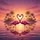 Flamingos Heart Tropical Island Sunset - Wildlife Lover Home Decor Gift Spare Tire Cover - 7