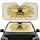 Striped Bumblebee Yellow Chrysanthemum Flowers - Wildlife Lover Gift Car Sunshade - 1