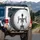 Haunting Skeleton Skull Hands Misty Transparent Surface - Halloween Gothic Home Decor Gift Spare Tire Cover - 3