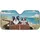 Border Collie French Bulldog Driving Dogs Vintage Car - Dog Lover Gift Car Sunshade - 3