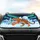 Siberian Tiger Roaring Frosted Mountain Pine Ice Moon Aurora - Wildlife Lover Gift Car Sunshade - 4
