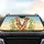 Giraffes with Glasses Red Bow Tie Aviators - Road Trip Travel Essentials Car Sunshade - 4