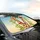 Giraffes with Glasses Red Bow Tie Aviators - Road Trip Travel Essentials Car Sunshade - 6