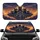 Black Cats Steering Wheel Celestial Auto Accessory - Cat Lover Car Decor Gift Car Sunshade - 1