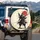 Samurai Warrior Katana Rising Sun Cherry Blossom - Japanese Art Lover Gift Spare Tire Cover - 3